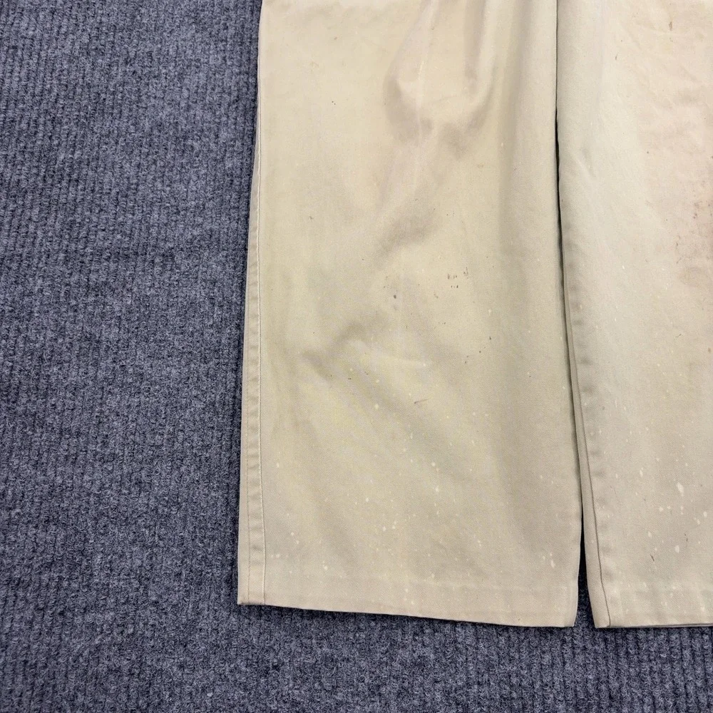 Vintage Bugle Boy Pants Mens 30x30 Khaki Cotton Pleated Chino Casual 90s Style